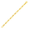 Bracelet with Alternating Round and Oval Links in 14k Yellow Gold